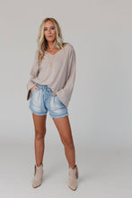 Love It V Neckline Sweater Top - Tan: XL