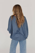 Fly With Me Batwing Sleeve Knit Sweater - Dusty Blue: XL