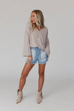 Love It V Neckline Sweater Top - Tan: XL