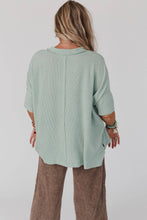 On The Go V Neck Ribbed Essential Tee - Sage: L