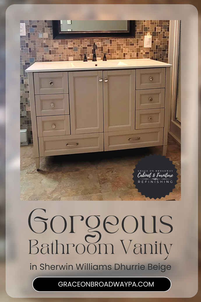 Gorgeous Bathroom Vanity in Sherwin Williams Dhurrie Beige