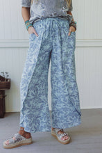 Stasia Printed Drawstring Tulip Pants - Sky Blue: Sky Blue / XL