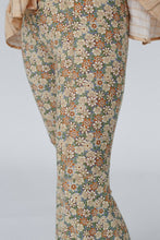 Dream in Flowers Flare Pants - Denim Khaki: L