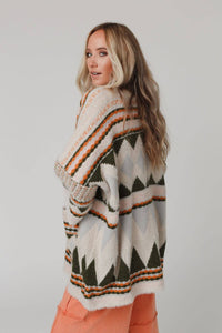 Keep It Up Oversized Cardigan - Olive: OS