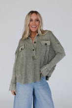 Cool Comfort Henley Top - Olive: L
