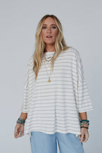 Swaying Stripes Top - Oatmeal: XL