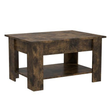 Yaheetech Vintage Coffee Table, Lift Top Coffee Table with Large Hidden Storage Shelf, Lift Tabletop Dining Table for Living Room, Home Small Space, 38.6in, Rustic Brown