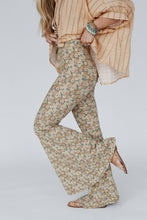 Dream in Flowers Flare Pants - Denim Khaki: L