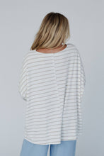 Swaying Stripes Top - Oatmeal: XL
