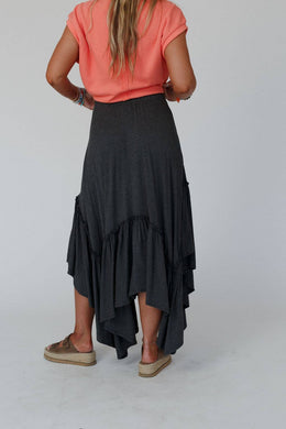Forever Beauty Maxi Skirt - Charcoal: XL