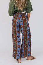 Hazel Printed Wide Leg Pant - Blue: L