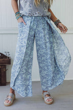 Stasia Printed Drawstring Tulip Pants - Sky Blue: Sky Blue / XL