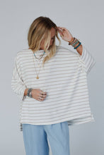 Swaying Stripes Top - Oatmeal: XL