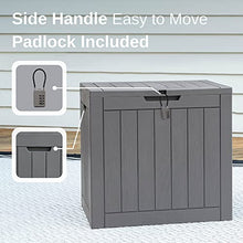 EAST OAK Outdoor Storage Box, 31 Gallon Deck Box Indoor and Outdoor Use, Waterproof Resin Storage Bin for Package Delivery, Patio Cushions, Gardening Tools, Outdoor Toys, Lockable, UV Resistant, Grey