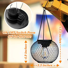 Solar Lantern Outdoor Waterproof, KagoLing Upgraded Hanging Solar Lights Outdoor Garden Decorations Decorative Lighting Solar Powered Waterproof Tree Lantern for Garden Yard Patio Pathway, 2 Pack
