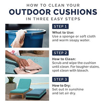 Arden Selections Outdoor Cushion Pillow Back, 23 x 17, Water Repellent, Fade Resistant 23 x 17, Sapphire Blue Leala