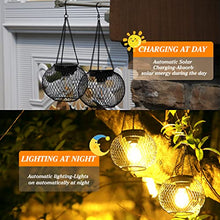 Solar Lantern Outdoor Waterproof, KagoLing Upgraded Hanging Solar Lights Outdoor Garden Decorations Decorative Lighting Solar Powered Waterproof Tree Lantern for Garden Yard Patio Pathway, 2 Pack