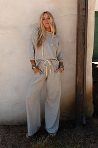 Arianna Top And Pant Set - Heather Gray: L