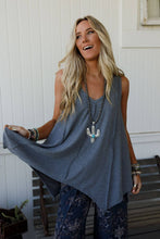 Drift Away Top - Charcoal: Gray / L
