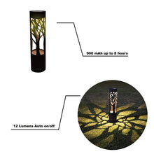 PUMPSUN 4Pack Solar Pathway Lights Outdoor, Landscape Lighting Dust to Dawn Solar Lights for Garden Decor, Metal Path Lights Solar Powered Lights for Yard Lawn Patio Walkway Warm Yellow