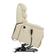 Irene House 9198 Large Lay Flat Recliner Lift Chair Recliners Dual Motor for Elderly Recliner Chair Electric Power Lift Sofa with Side Pockets(Faux Leather Cream)