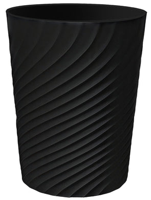 DAJITRE 1.8 Gallon Small Trash Can Wastebasket Recycling Bin Slim Profile for Compact Spaces Bathroom, Office, Bedroom, Kitchen (1.8 Gallon, Black)