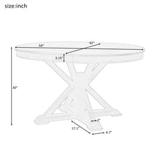 BSYEIO Wood Dining Table Extendable Round Dining Table for 4 to 6 Kitchen Table,Country Rustic Dinner Room Table Wood-42 (Only One Table)