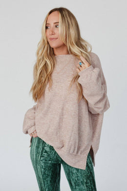 Brayden Oversized Pullover - Sand: L