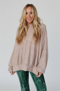 Brayden Oversized Pullover - Sand: L