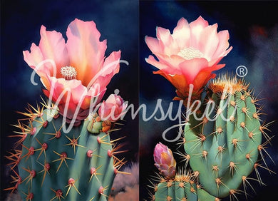 Desert Cactus Duo | 18 lb Decoupage Tissue Paper | 21x29 in