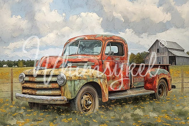 Old Farm Truck | 18 lb Decoupage Tissue Paper | 21x29 in