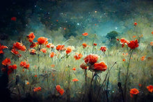 Field of Poppies | 18 lb Decoupage Tissue Paper | 21x29 in