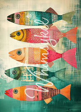 Fish Fables | 18 lb Decoupage Tissue Paper | 21x29 in