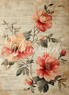 Linen Flowers | 18 lb Decoupage Tissue Paper | 21x29 in