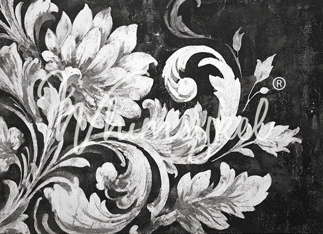 Noir Brocade | 18 lb Decoupage Tissue Paper | 2 Sizes