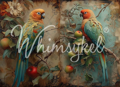 Parrot Paradise Duo | 18 lb Decoupage Tissue Paper | 21x29 in