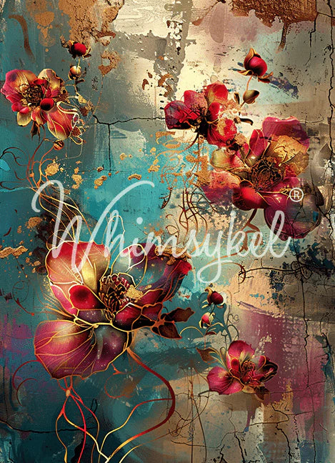 Patina Petals |18lb Decoupage Tissue Paper | 2 Sizes