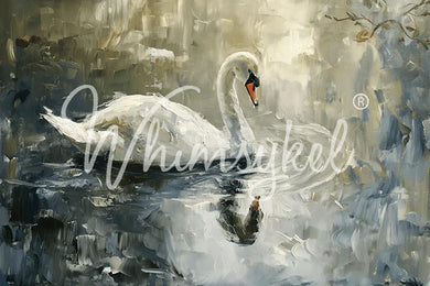 Peaceful Swan | 18 lb Decoupage Tissue Paper | 2 Sizes