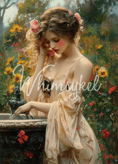 Rosewater Fountain | 18 lb Decoupage Tissue Paper | 2 Sizes
