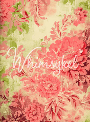 Limekissed Flowers | 18 lb Decoupage Tissue Paper | 21x29 in