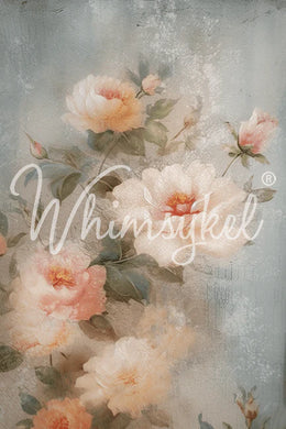 Weathered Roses | 18 lb Decoupage Tissue Paper | 21x29 in