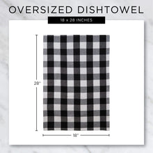 DII Home Sweet Farmhouse Kitchen Collection, Dishtowel Set, 18x28, Black, 4 Count