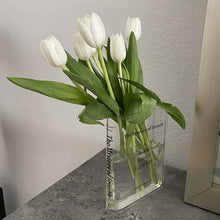 Puransen Bookend Vase for Flowers, Cute Bookshelf Decor, Unique Vase for Book Lovers, Artistic and Cultural Flavor Acrylic Vases for Home Office Decor, A Book About Flowers (Clear - B)
