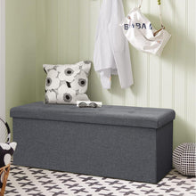 43" Folding Storage Ottoman Bench for Living Room, Bedroom, TV Entertainment - Bedroom Bench with Hidden Storage, Foot Rest Stool - 660 Capacity & Holds up to 5.6 Cubic Feet of Storage - DARK GREY