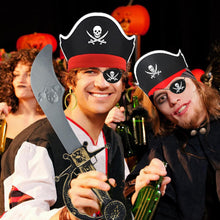 FUEAWIM 6 Pcs Pirate Accessories Include Pirate Headband Hat Eye Patch Hook Pirate Costume Accessories Halloween Priate Party Supplies