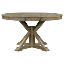 BSYEIO Wood Dining Table Extendable Round Dining Table for 4 to 6 Kitchen Table,Country Rustic Dinner Room Table Wood-42 (Only One Table)