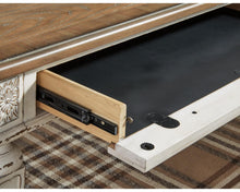 Signature Design by Ashley Realyn Farmhouse 60" Home Office Desk with USB Charging, Chipped White
