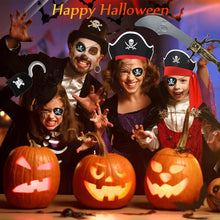 FUEAWIM 6 Pcs Pirate Accessories Include Pirate Headband Hat Eye Patch Hook Pirate Costume Accessories Halloween Priate Party Supplies