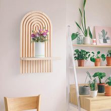 Ripprovt 2 Pack Boho Arch Shelf Wooden Boho Wall Decor, Decorative Bohemian Rainbow Hanging Shelves for Nursery Bedroom Living Room Wall Book/Candle Holder