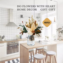 MUYEJI Natural Dried Flower Bouquet Mix Bouquet | Protea Repens, Hydrangea, Eucalyptus, Palm, Millet, Limonium, Pampas Grass, Floral Arrangements for Home Wedding Decor